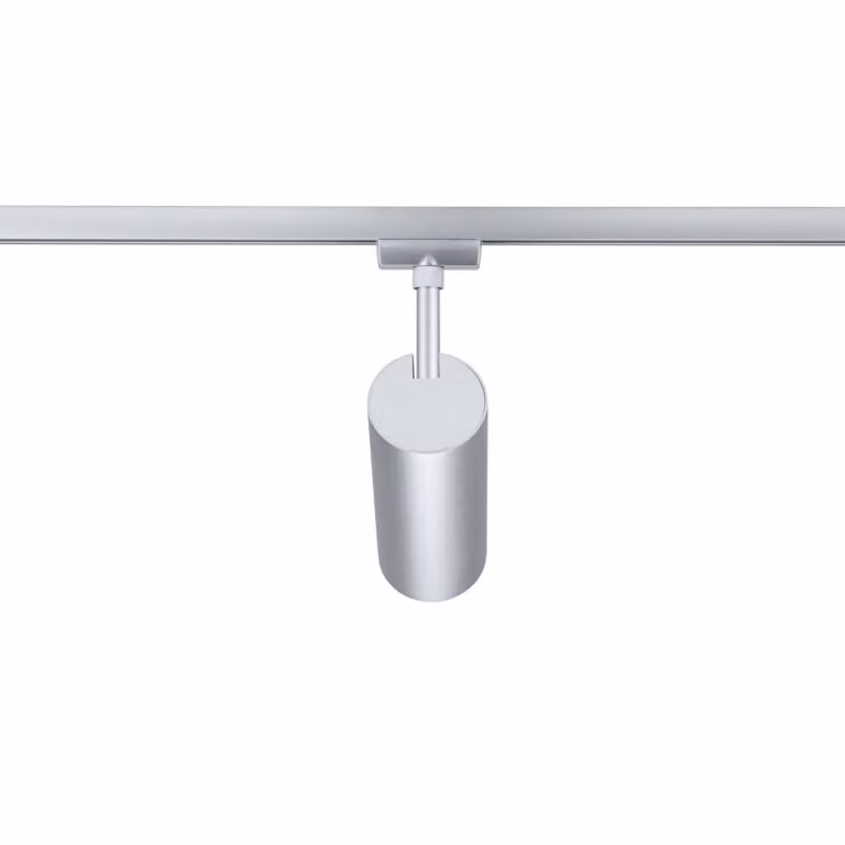 Paulmann URail Faretto a binario LED Theron, cromato 3.000 K Ø 6 cm dimmerabile, Alluminio / Grigio / Zincato, Soggiorno / Sala da pranzo, Plastica, Moderno