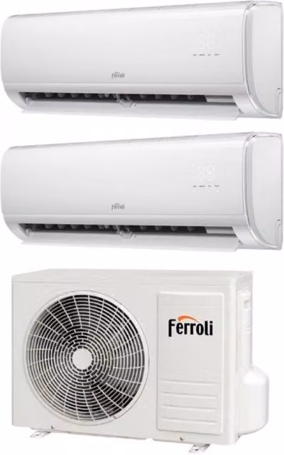 Condizionatore Dual Split Ferroli Giada M 12+12 Bianco con Wi-Fi Integrato e Classe Energetica A++