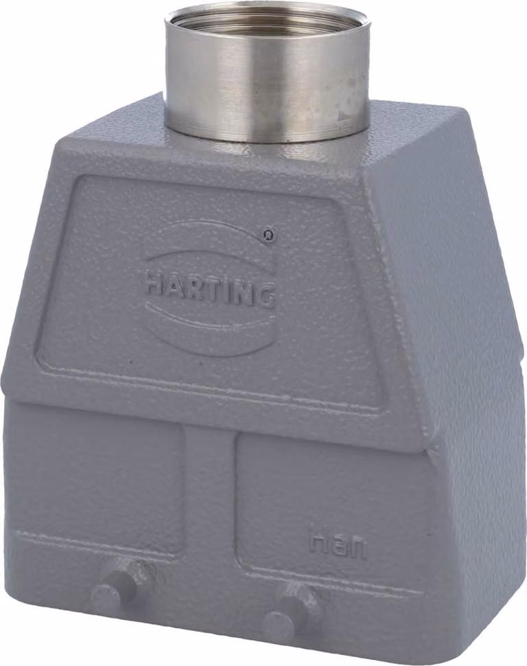 HARTING Han 10B Custodia con manicotto alta, 1xPG21 uscita cavo diritta, per 2 staffe (nella parte inferiore) Vite PG21