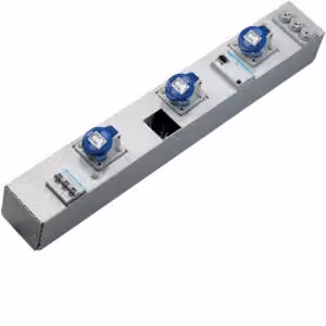 Hager ZAH016L, da interno, CEE, IP30, plastica, blu, grigio, 3 prese CA