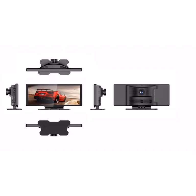 Smart Screen CarPlay RobiCam, CarPlay wireless, Apple e Android Auto, telecamera anteriore 4K integrata, telecamera posteriore HD
