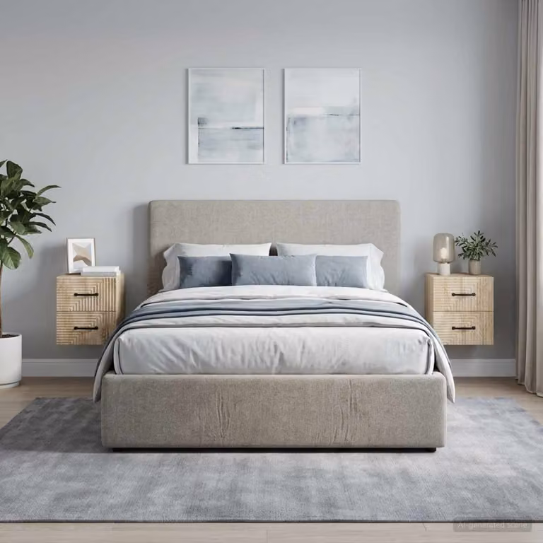 Set di 2 comodini sospesi vidaXL in Rovere Sonoma, L 34,5 cm x P 33 cm x H 40 cm