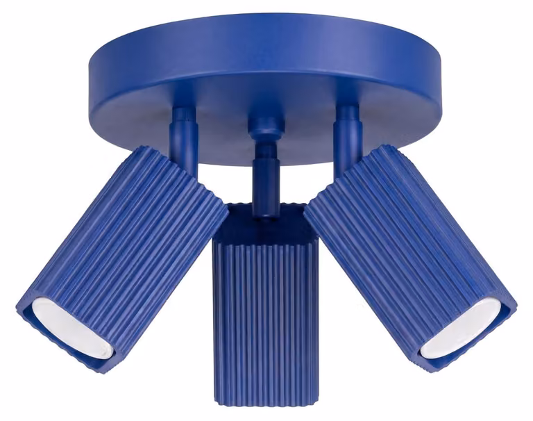 Plafoniera RAYO 3P oltremare 3xGU10 10W alluminio 18x20x20cm Sollux Lighting