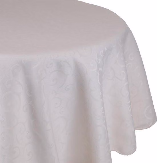Tovaglia in lino jacquard - 130x160 cm - Crema