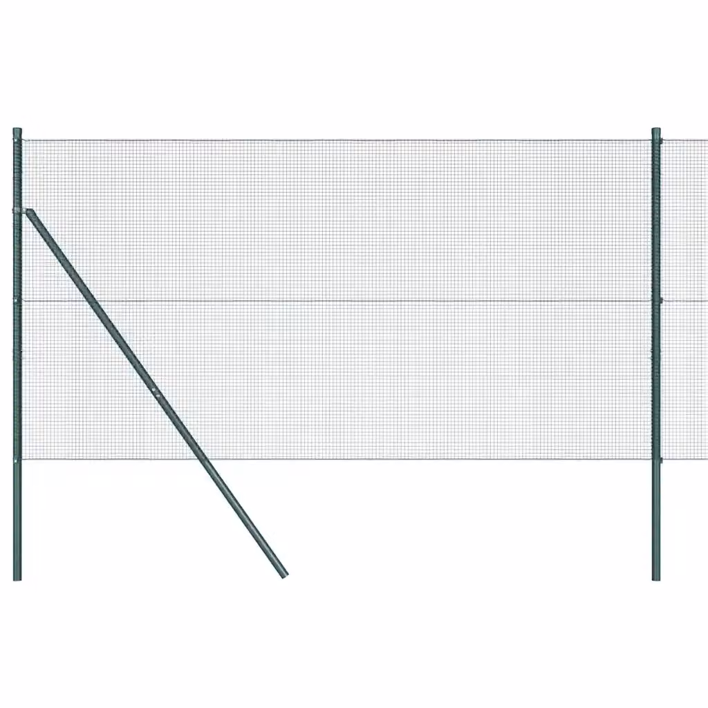 Recinzione a rete saldata vidaXL in acciaio e PVC verde da fissare a terra, L: 120 cm, H: 121 cm – 2