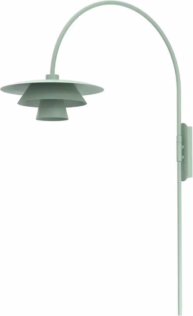 Applique Plato Luminex in metallo verde con attacco E27 dimmabile