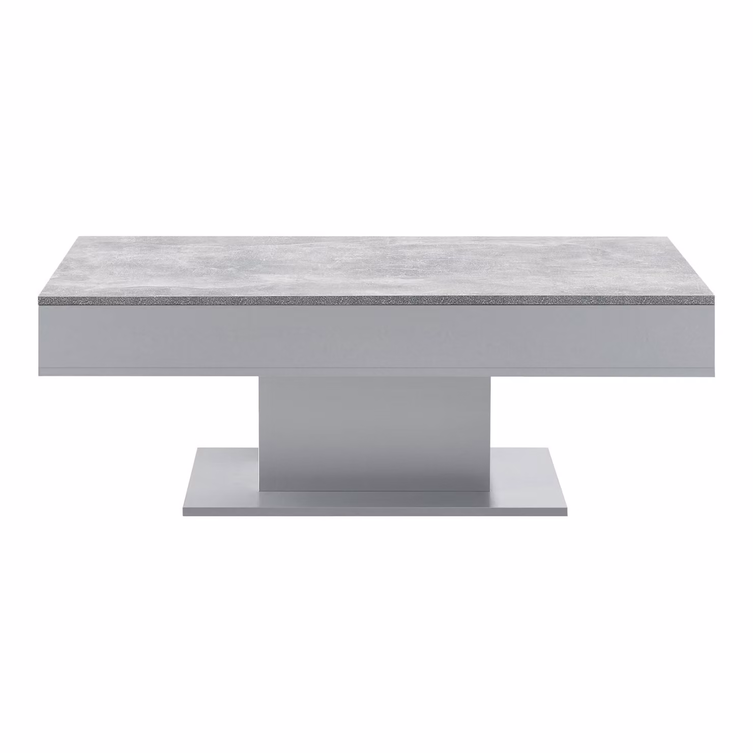 In And OutdoorMatch Tavolino Adelle - Con vano portaoggetti - 110x60x40 cm - Grigio cemento - Truciolare - Design moderno