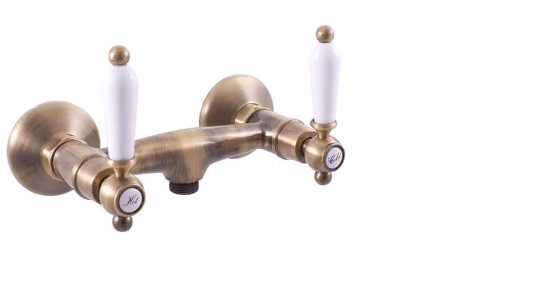Slezák-RAV Miscelatore per doccia Slezák RAV Morava Retro MK580SM Colore: ottone vecchio, Dimensioni: 100 mm