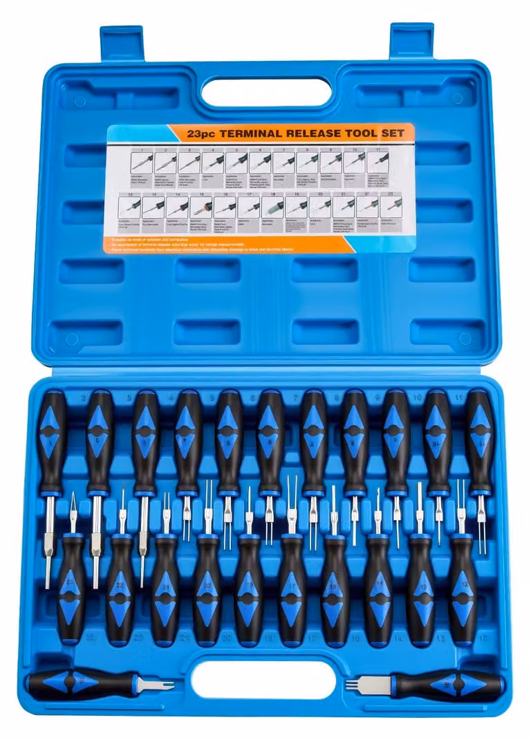 Set di 23 utensili per la rimozione dei connettori automobilistici – Estrattore universale per connettori, completo di guanti