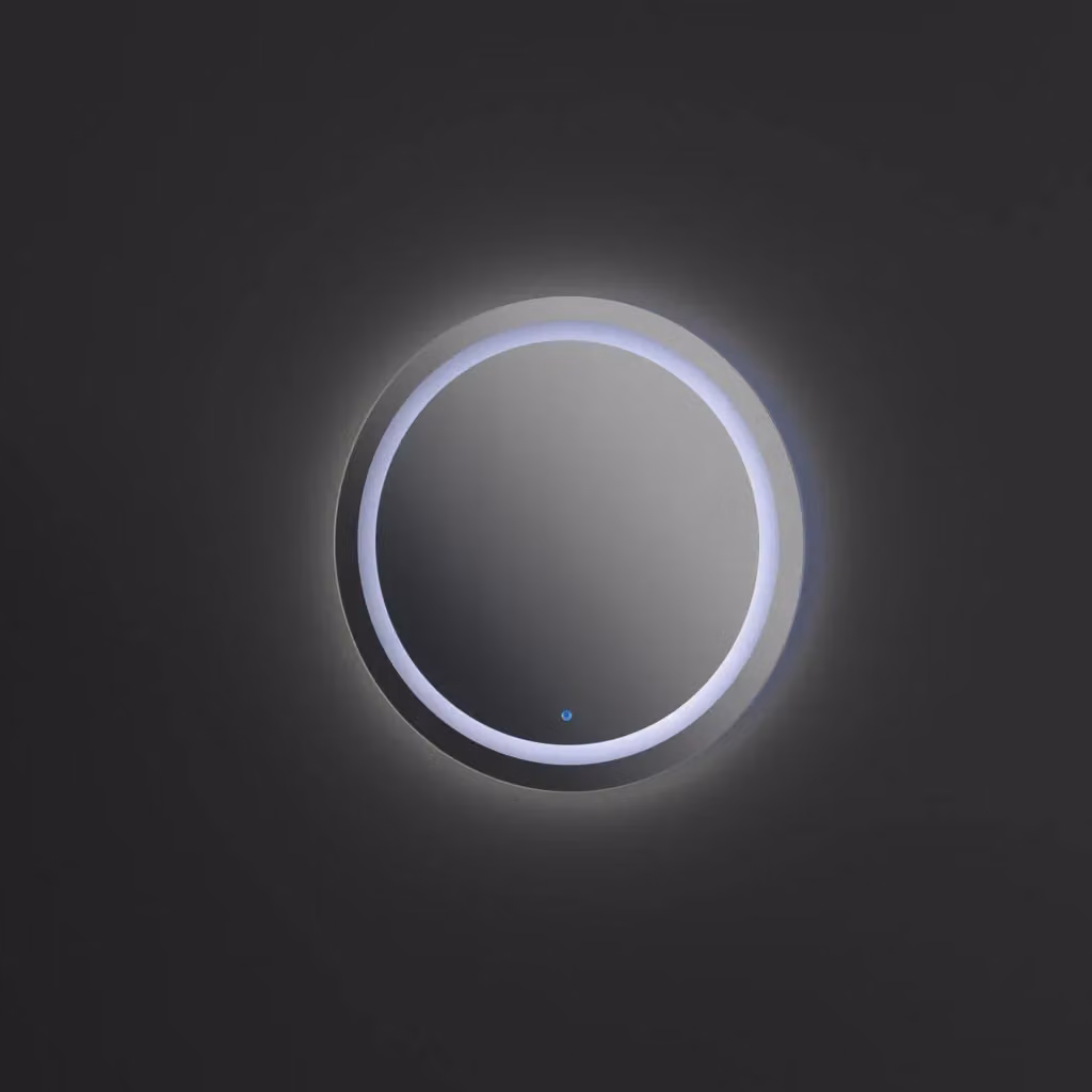 Specchio con Led RING MAXI AQA DESIGN bianco, rotondo, con comando touch e montaggio a parete – 2