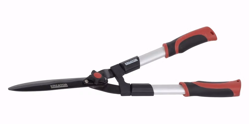 KREATOR cesoie per siepi tipo Hedge Cesoie da giardino 57 cm Lama in acciaio 20 cm Alluminio - Alluminio