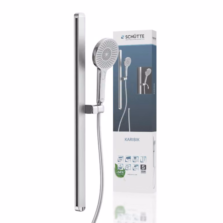 Set doccia KARIBIK, cromo/grigio chiaro, ovale