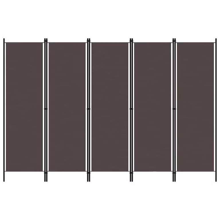 vidaXL Paravento a 6 Pannelli Marrone L: 300 cm, H: 180 cm