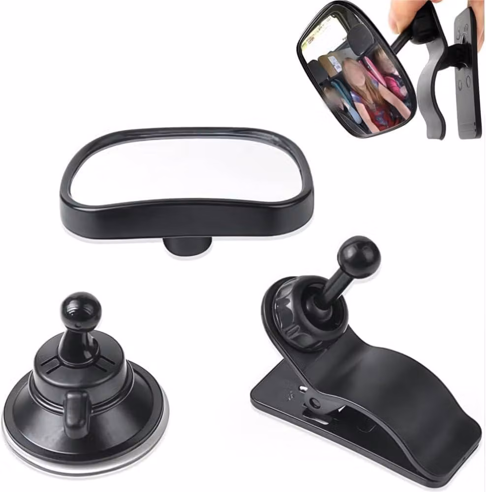 Specchietto retrovisore per bambini, realizzato in vetro resistente agli urti, regolabile, facile da montare, per una maggiore sicurezza in auto