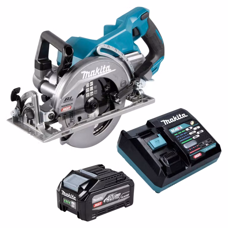 Sega circolare a batteria Makita RS 001 GU101 40 V max. 185 mm Brushless + 1 batteria da 4,0 Ah + caricabatterie