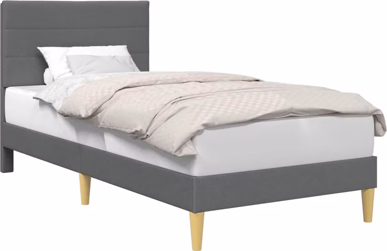Struttura del letto Grigio Scuro 100 x 200 cm Tessuto