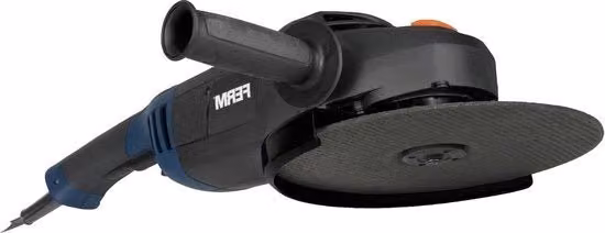 Macchina per levigare con lama da 230 mm, 2500 W, colore nero con interruttore di sicurezza e avviamento morbido