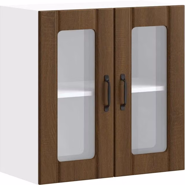 Pensile da cucina dal design moderno con spazio di archiviazione ottimizzato 60 x 31 x 60 cm in legno di rovere marrone 02_0050229