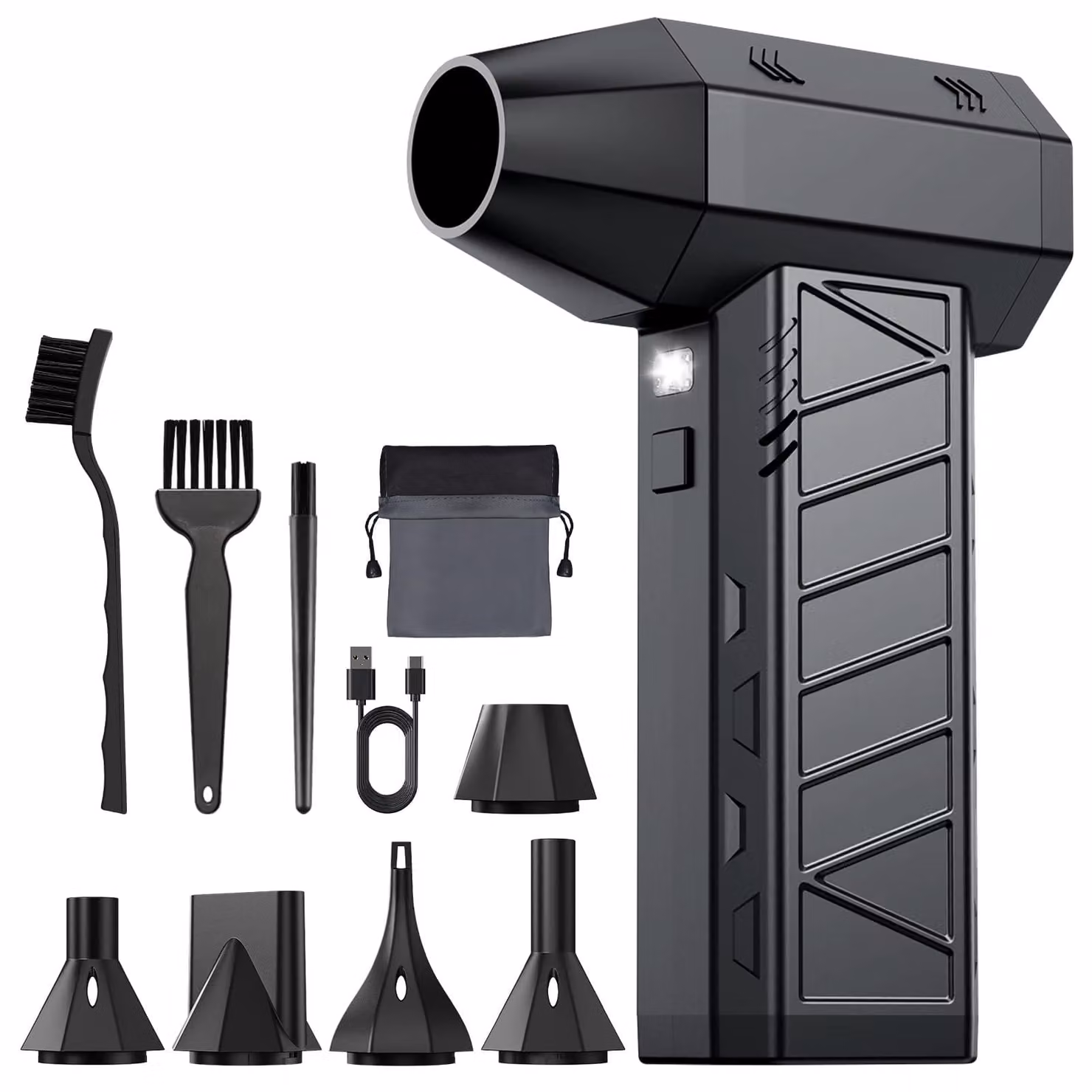 Aspirapolvere elettrico portatile mini - 160.000 giri/min - 4 livelli di potenza regolabili - Batteria da 6000 mAh