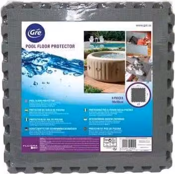 Tappetino in piastrelle puzzle 50 x 50 cm grigio antracite, spessore 8 mm