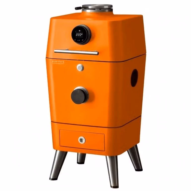 Everdure by Heston Blumenthal Kamado 4K tecnologico all-in-one automatico a carbone, Arancione, L/P/H: 115 x 110 x 55 cm – 2