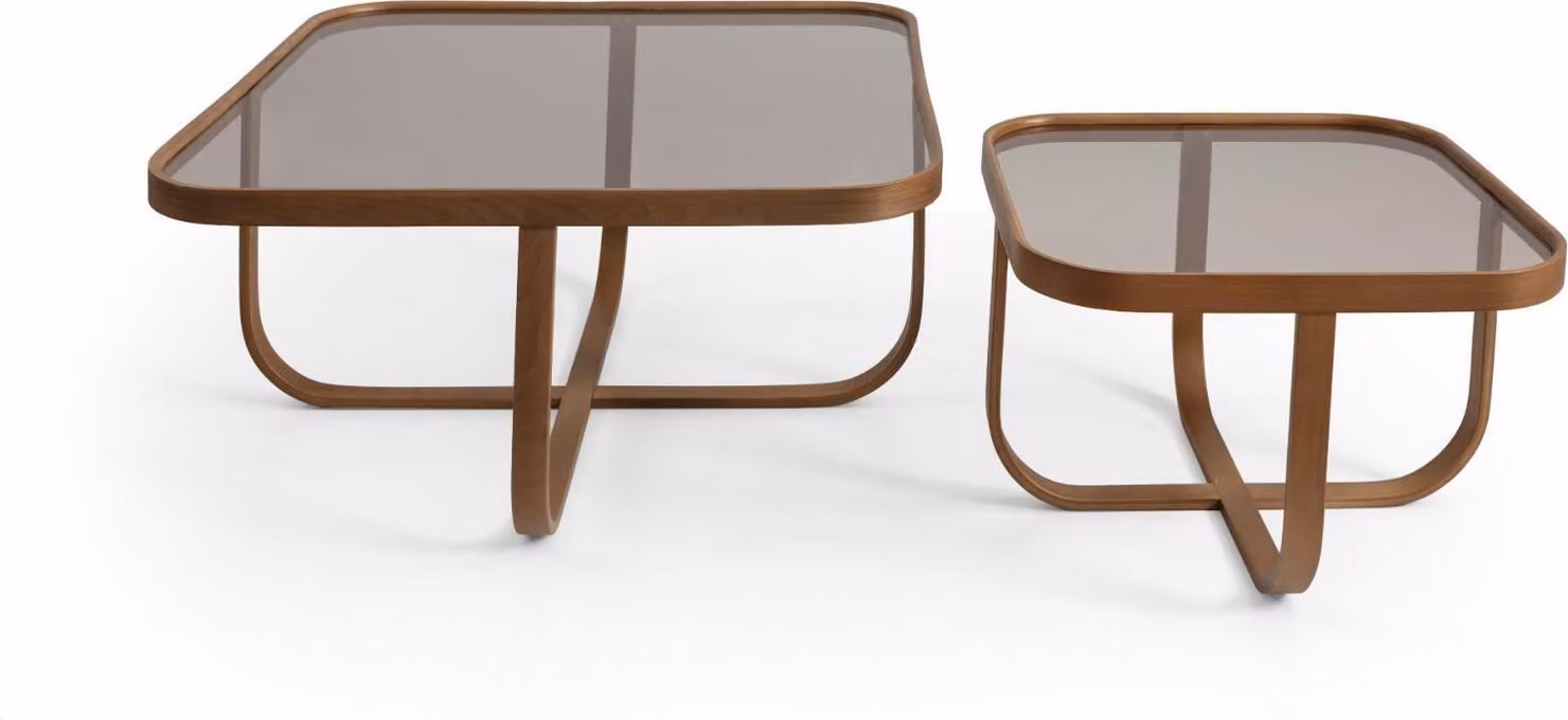 Braun Wohnzimmer Set 2x Couchtische Modern Einrichtung Designer komplett