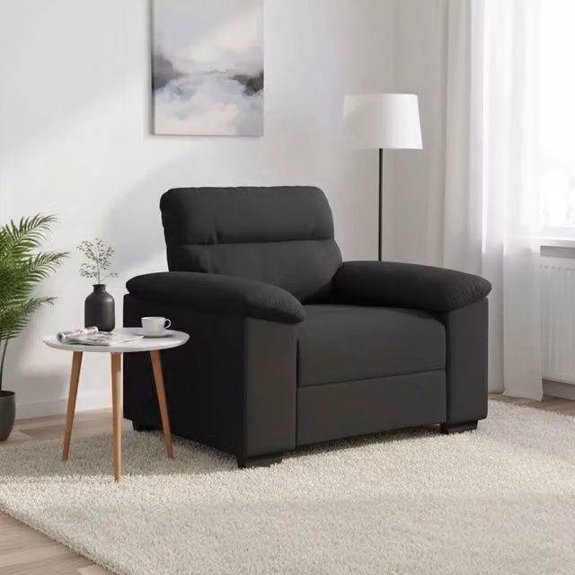 Divano Sedia-Poltrona Nera 100x81x84 cm in Tessuto