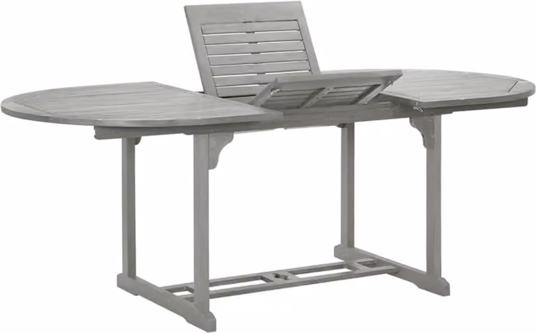 Maison Exclusive - Tavolo da giardino grigio, dimensioni 200x100x75 cm, in legno massello di acacia