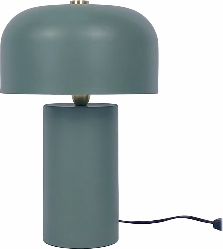 Lampada da tavolo a forma di fungo - Design minimalista in metallo, dettagli dorati