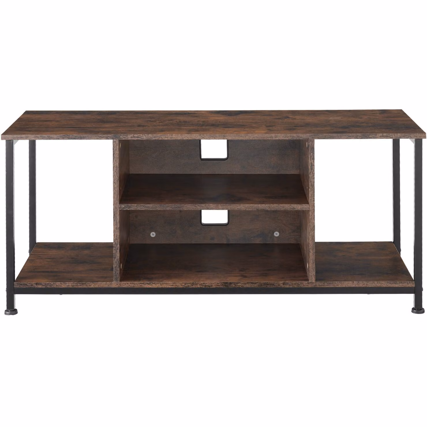 Mobile basso industriale da TV TecTake GmbH in legno e metallo marrone, L: 110 cm, P: 40 cm, H: 50,5 cm – 3