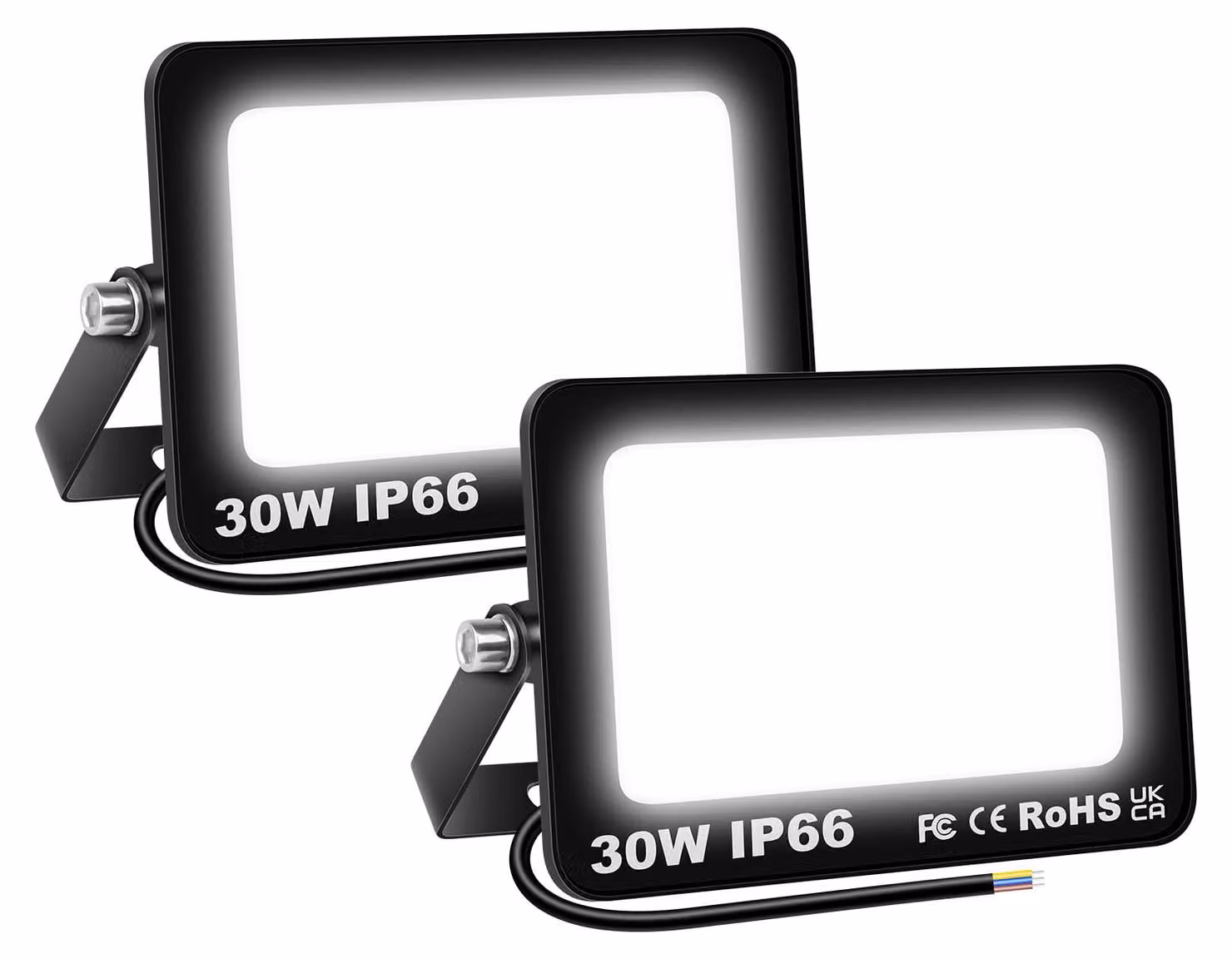 Fari LED da esterno, confezione da 2, 30W, 3000 lumen, grado di protezione IP66, luce bianca fredda