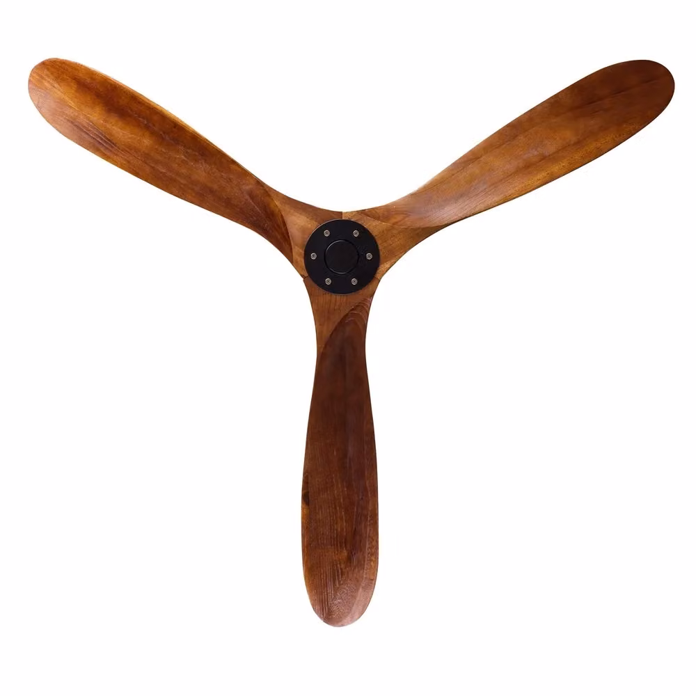 Ventilatore da soffitto Minimal da 60 pollici colore noce effetto legno impermeabile per esterno e terrazzo con telecomando e timer – 2
