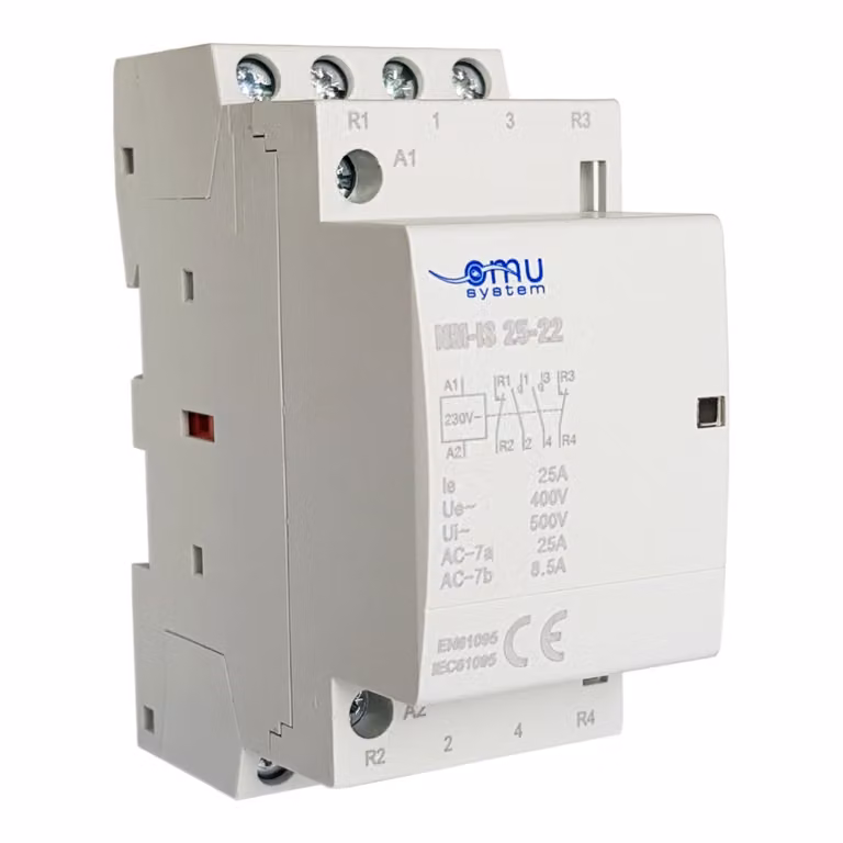 Contattore modulare contattore 25A 4kW 230V AC 2NO 2NC 35mm montaggio DIN XBS