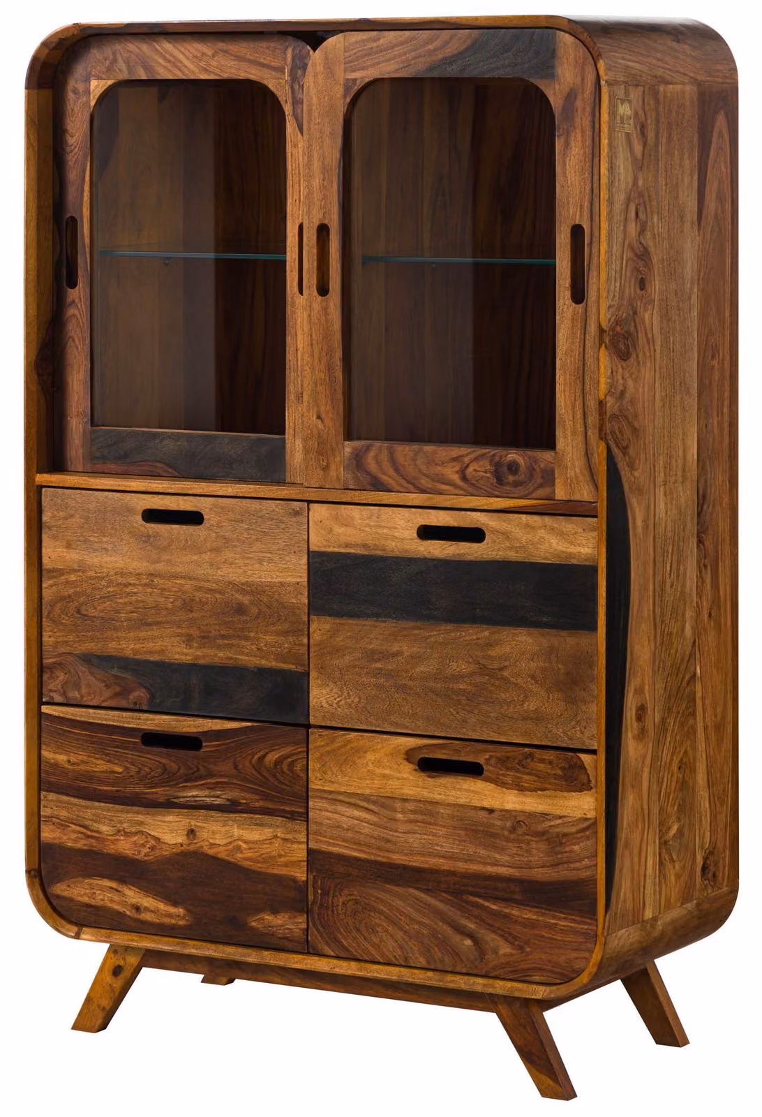 MASSIVMOEBEL24 | MAILAND #220 Credenza in legno di sheesham - laccato / marrone scuro 90x40x140