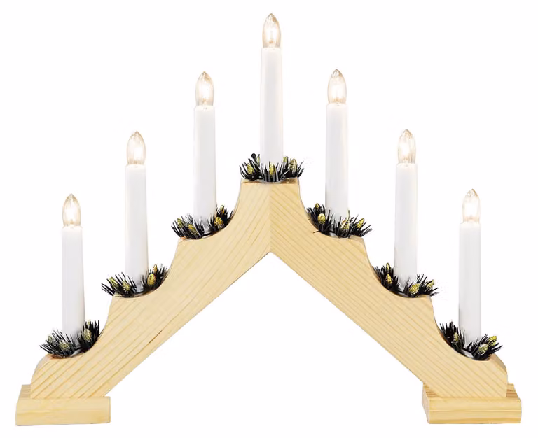 Lampadario in legno, stile naturale, 7 luci, 230V, per uso interno
