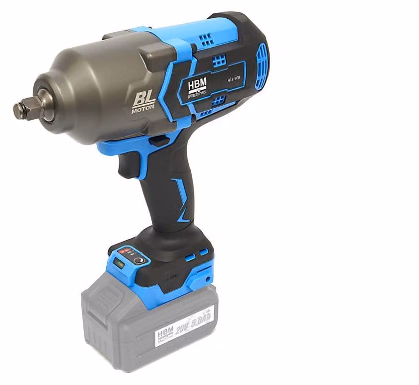 Avvitatore a impatto a batteria HBM, 1/2 pollice, 1000 Nm, 20 Volt
