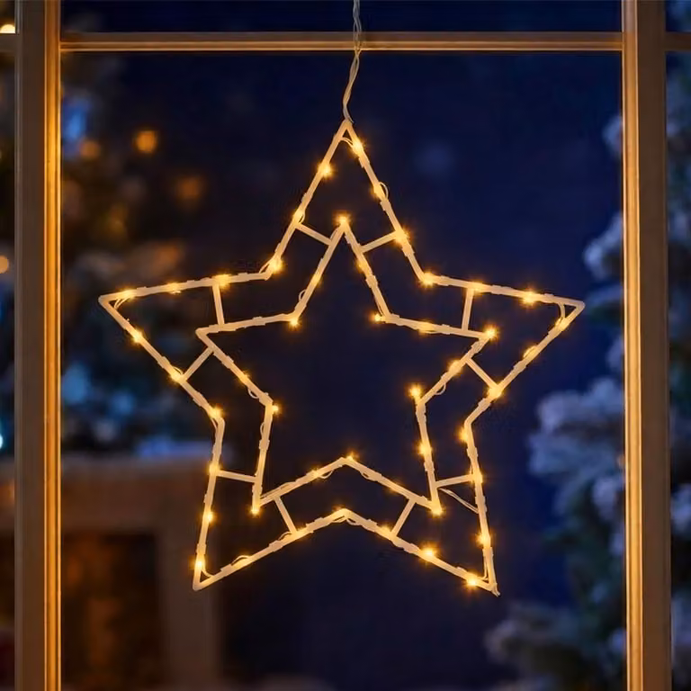 Sagoma natalizia a LED per finestre XXL - motivo: stella