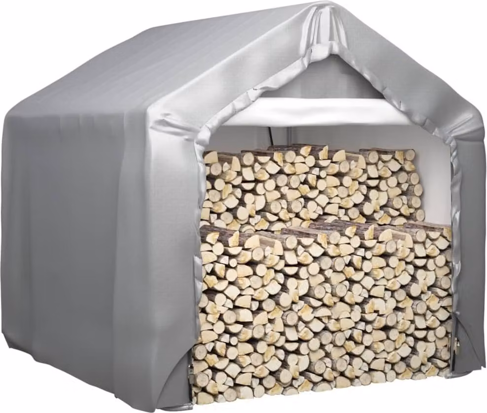 vidaXL Tenda di stoccaggio Grigio 180x180 cm Acciaio zincato