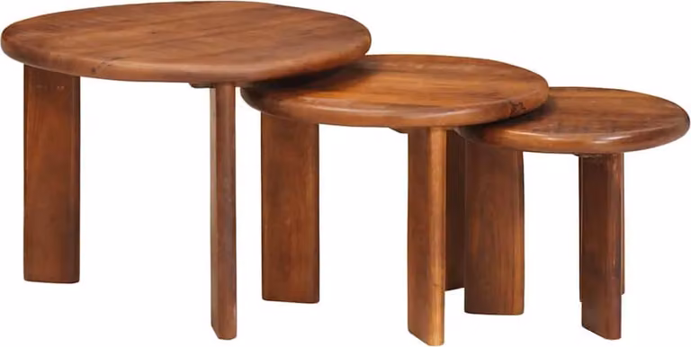 Tavoli da Caffè Nido 3 pcs Legno di mango massello