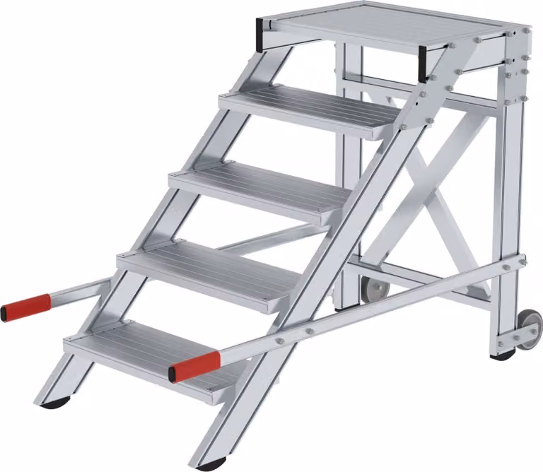 Piattaforma di lavoro LM, mobile a 5 gradini, altezza gradino 600 mm