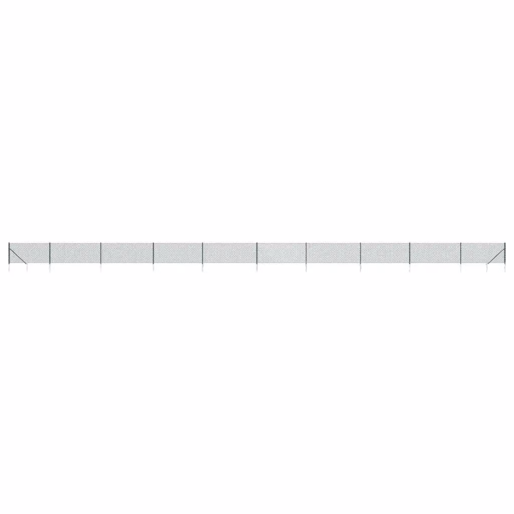 Recinzione a rete vidaXL in acciaio zincato rivestito in PVC verde con picchetti di ancoraggio rotondi L: 25 m, H: 0,8 m, P: 0,3 m – 2