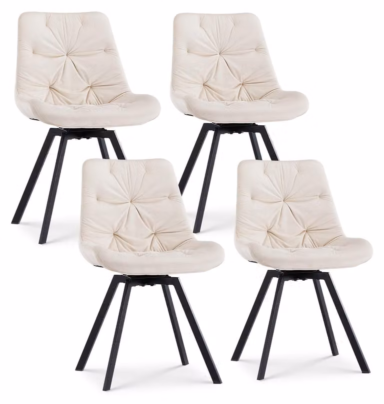Sedia girevole da pranzo - Set di sedie - Sedia da scrivania - Sedia per zona relax - Sedia da cucina