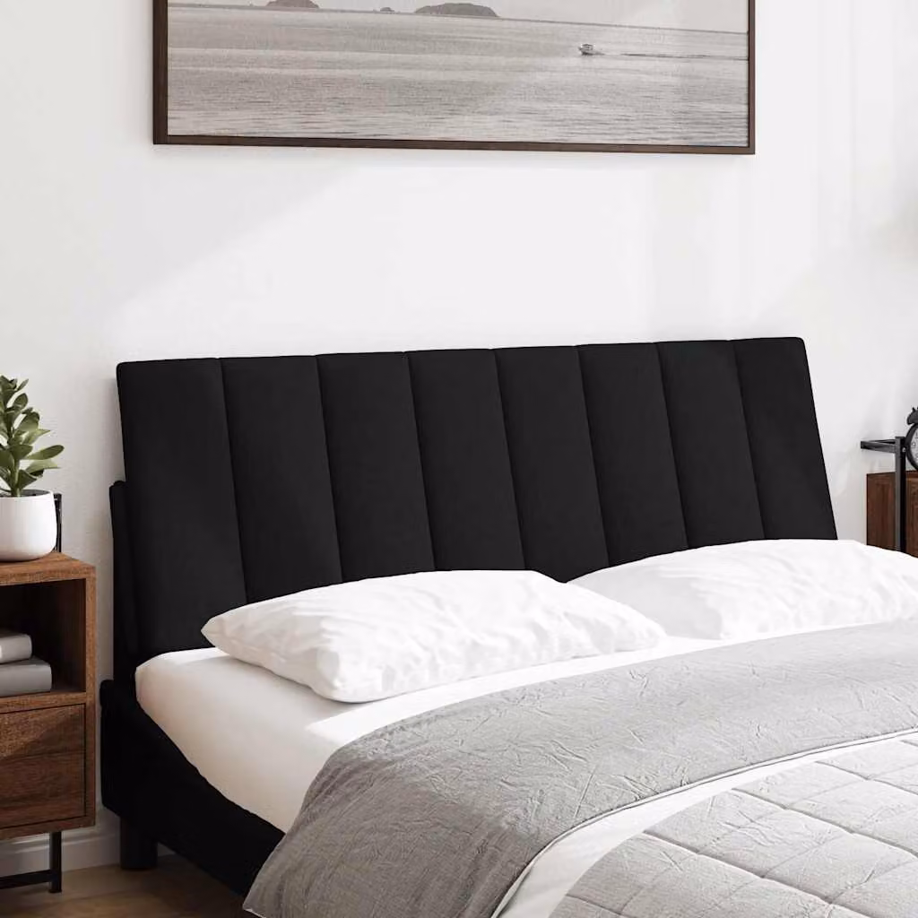vidaXL Cuscino Testiera Hanko Nero 120 cm in Tessuto