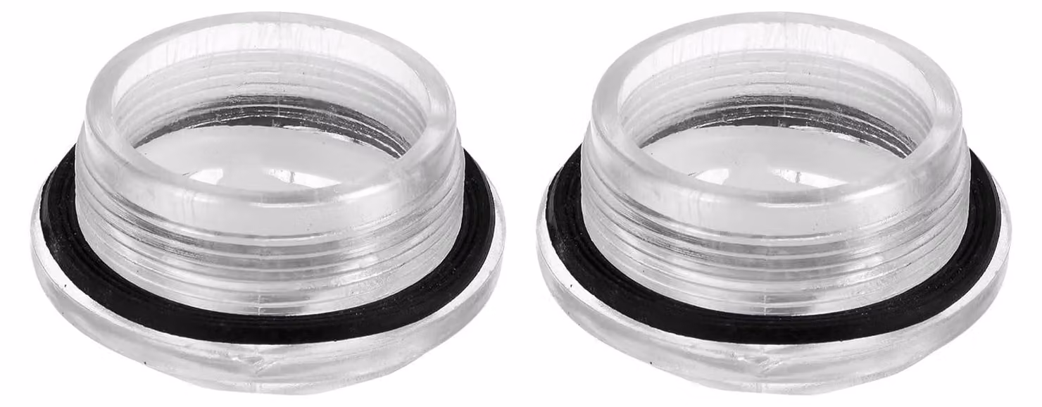 2 indicatori di livello del liquido in vetro - filettatura M42 x 1,5 mm