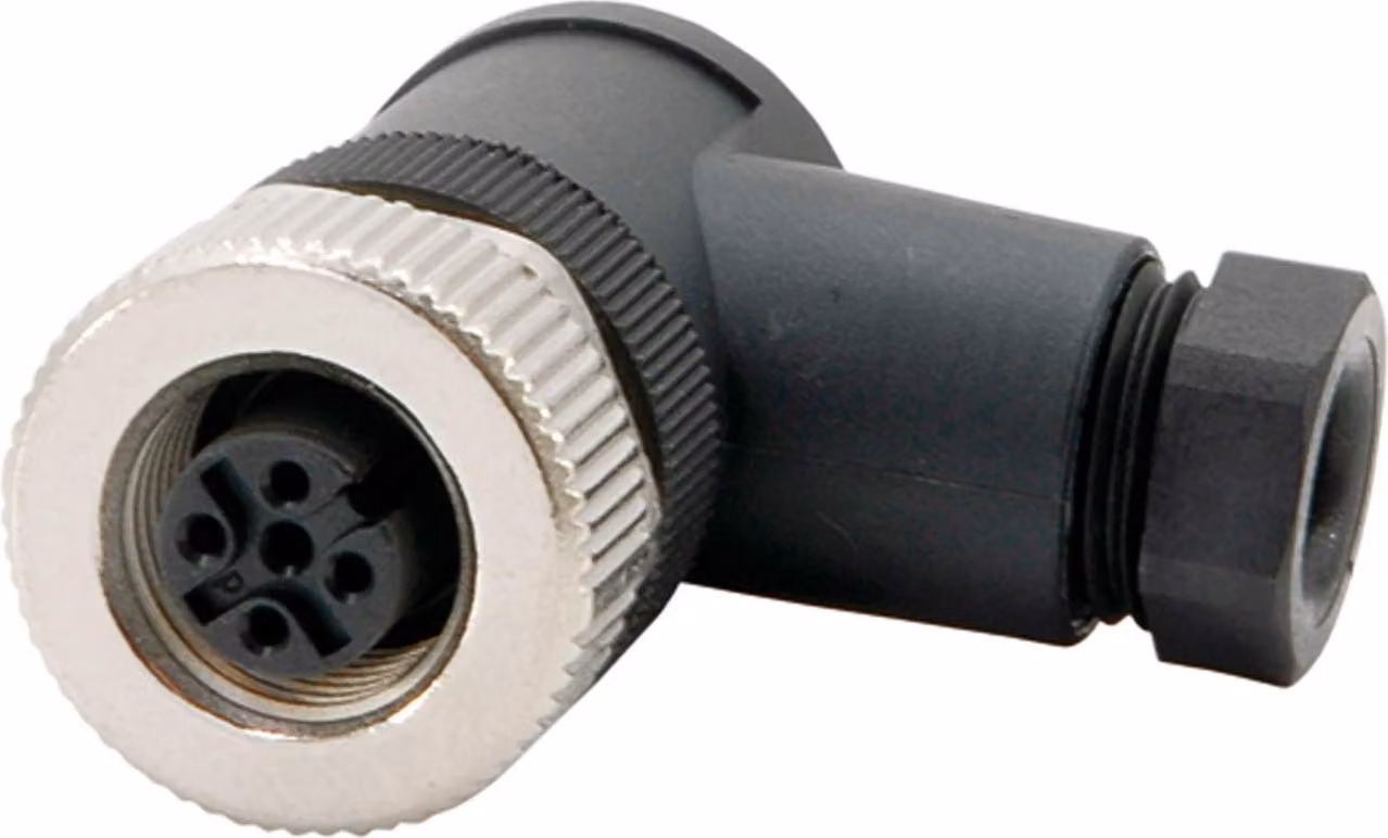 Connettore sensore Phoenix Contact M12 angolato, presa con attacco a vite, numero di poli 4, uscita cavo laterale,