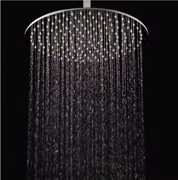 Soffione doccia a pioggia in acciaio inox DPG2025 super piatto - 20 cm rotondo