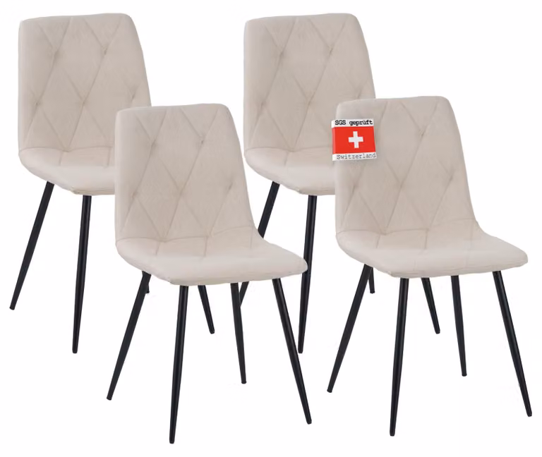 Sedia da pranzo Albatros Dora con rivestimento in tessuto, design vintage, portata 110Kg, sedia imbottita - sedia da cucina moderna, sedia da sala da pranzo