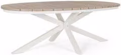 Tavolo da esterno rettangolare Bizzotto Vapor in alluminio bianco L: 218 cm, P: 115 cm, H: 75 cm