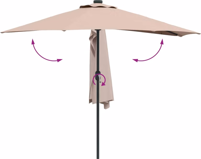 Ombrello da giardino Talpa 294 x 150 x 224 cm