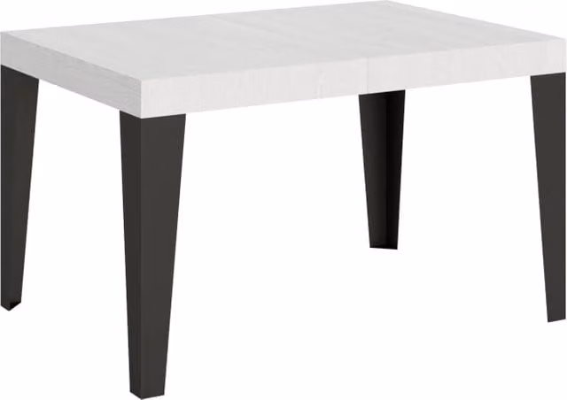 Tavolo Allungabile Moderno GIORDANOSHOP in Frassino Bianco con Telaio Antracite L/P/H: 140-244 x 90 x 77 cm